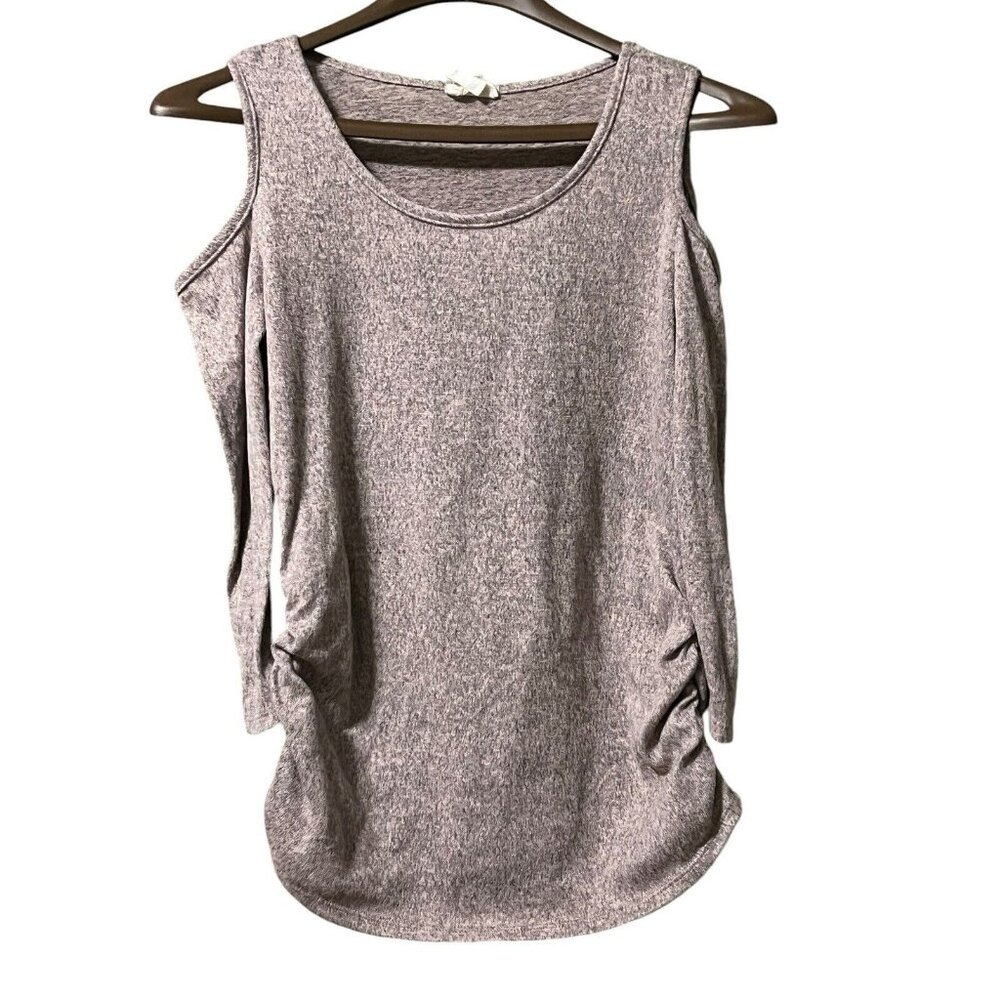 Ember Womens‎ Measured Sweater Open Sleeves Runched Preppy Cabincore Casual City